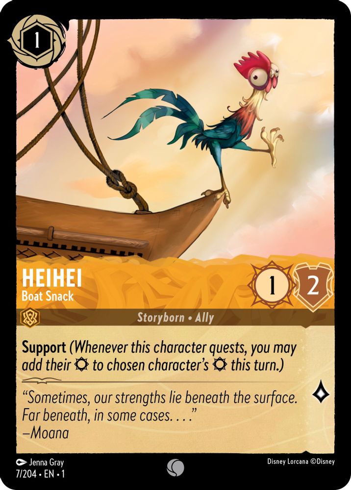 Heihei - Boat Snack 7/204 Common The First Chapter Lorcana Near Mint