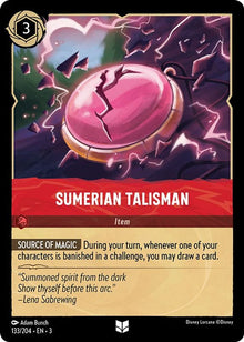 Sumerian Talisman 133/204 Uncommon Into the Inklands Lorcana Near Mint