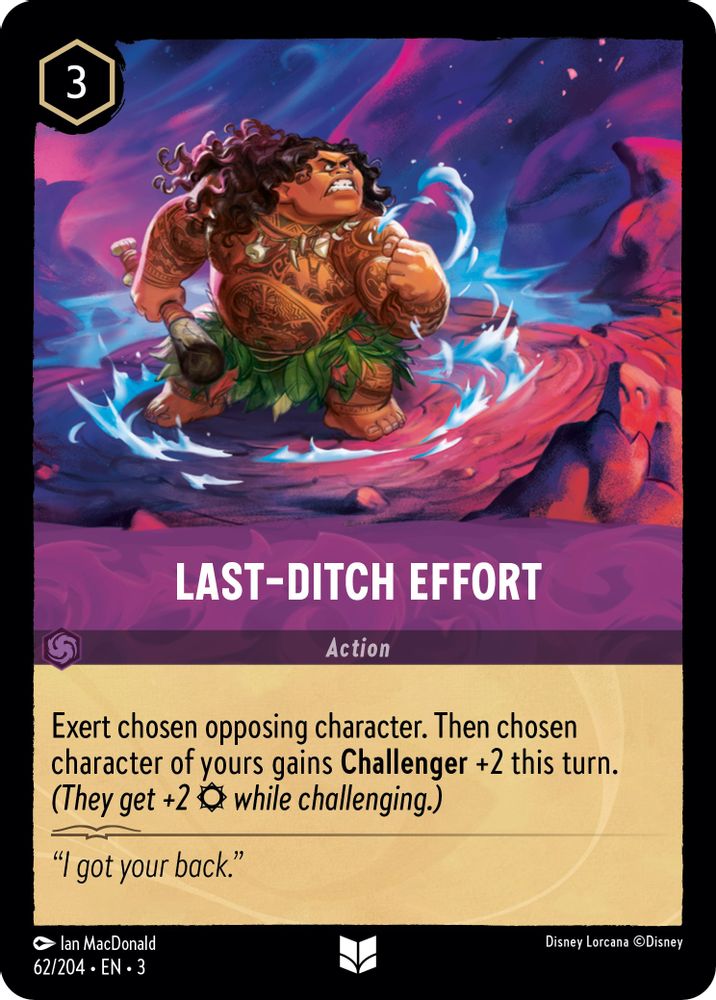 Last-Ditch Effort 62/204 Uncommon Into the Inklands Lorcana Near Mint