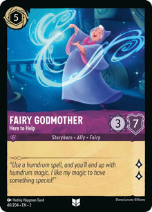 Fairy Godmother - Here to Help 40/204 Uncommon Rise of the Floodborn Lorcana NM
