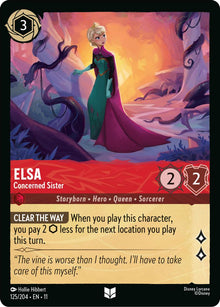 Elsa - Concerned Sister 125/204 Uncommon Winterspell Lorcana Near Mint