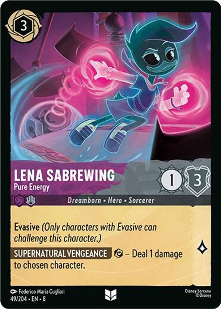 Lena Sabrewing - Pure Energy 49/204 Uncommon Reign of Jafar Lorcana Near Mint