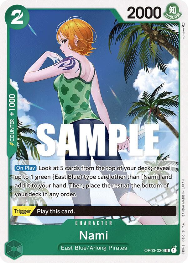 Nami (030) OP03-030 Rare Pillars of Strength One Piece Foil Near Mint
