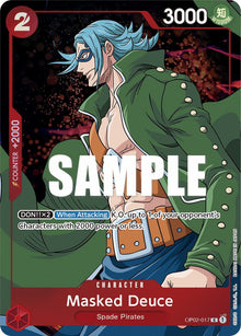 Masked Deuce (Alternate Art) OP02-017 Rare Paramount War One Piece Foil NM