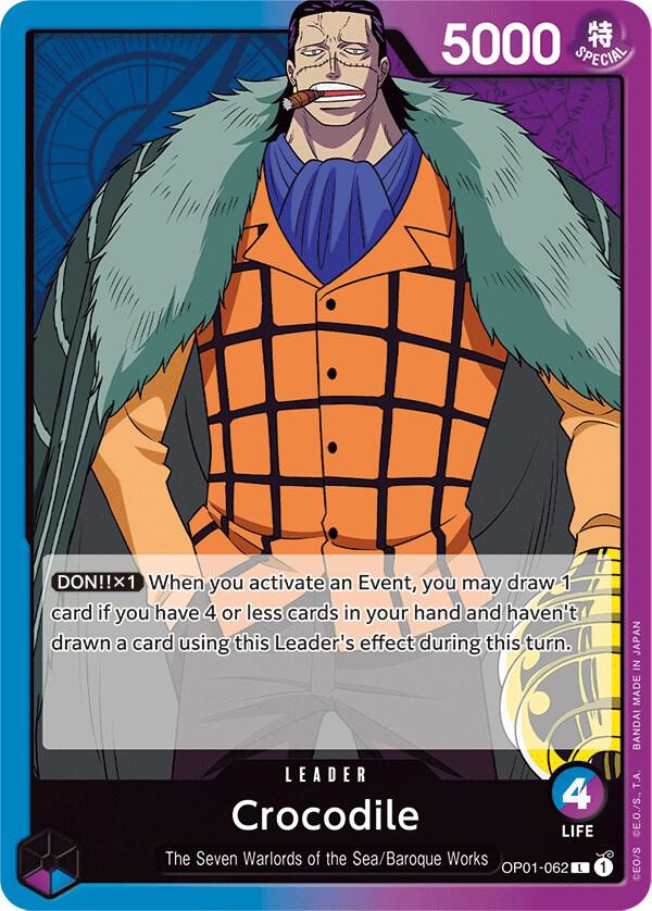 Crocodile (062) OP01-062 Leader Romance Dawn One Piece Near Mint