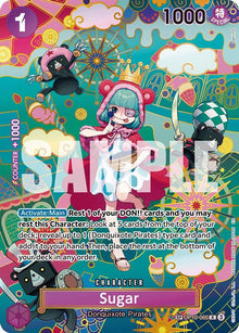 Sugar OP10-065 Rare The Azure Sea's Seven One Piece Foil Near Mint