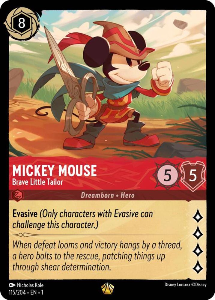 Mickey Mouse - Brave Little Tailor 115/204 The First Chapter Lorcana NM