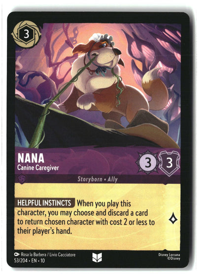 Nana - Canine Caregiver 53/204 Uncommon Whispers in the Well Lorcana LP