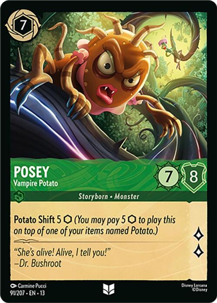 Posey - Vampire Potato 91/204 Uncommon Attack of the Vine! Lorcana Near Mint