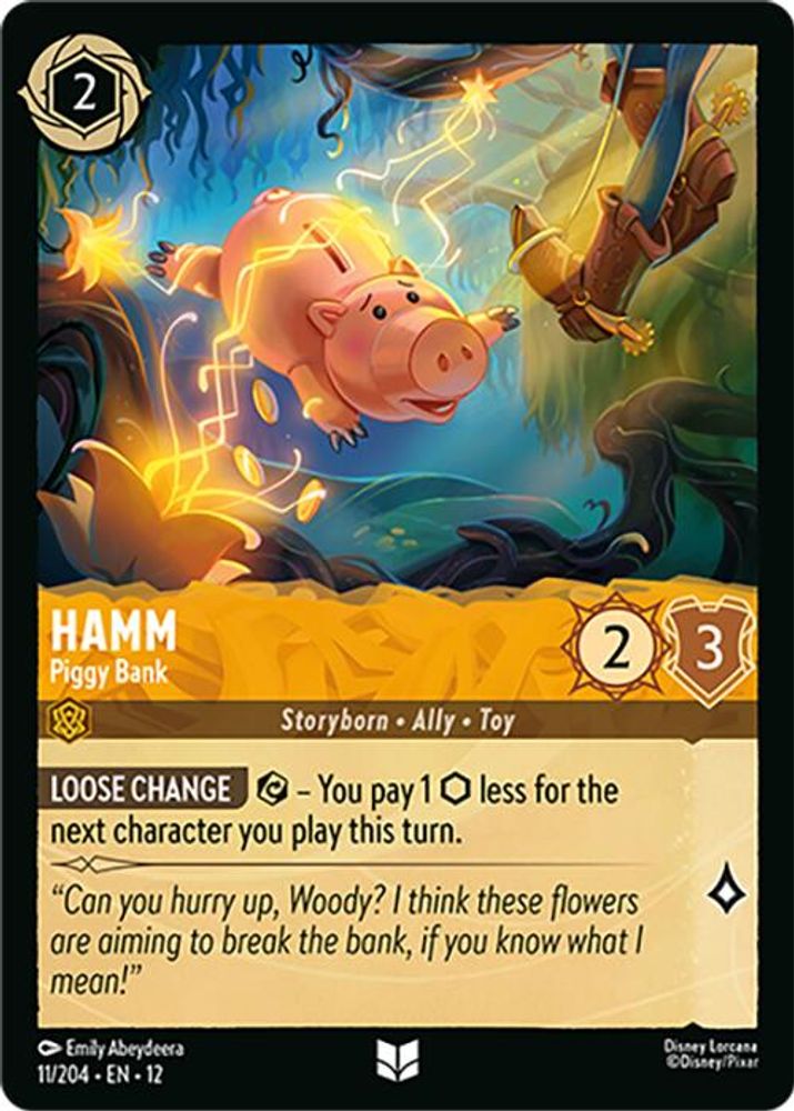 Hamm - Piggy Bank 11/204 Uncommon Wilds Unknown Lorcana Near Mint