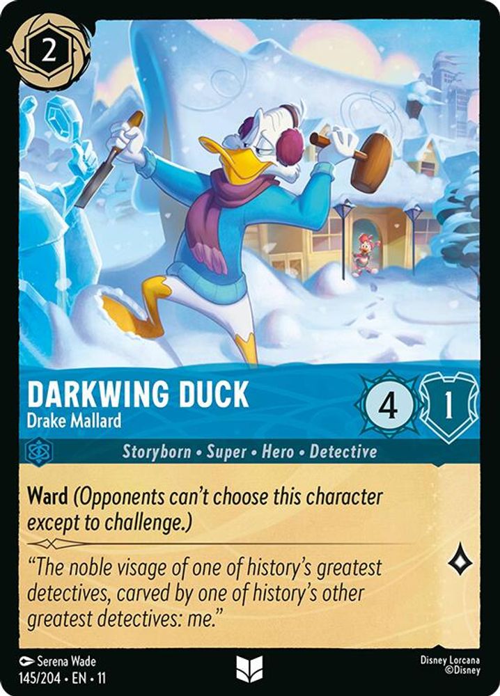 Darkwing Duck - Drake Mallard 145/204 Uncommon Winterspell Lorcana Near Mint