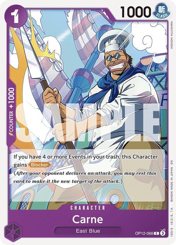 Carne OP12-066 Common Legacy of the Master One Piece Near Mint