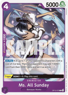 Ms. All Sunday OP12-075 Common Legacy of the Master One Piece Near Mint