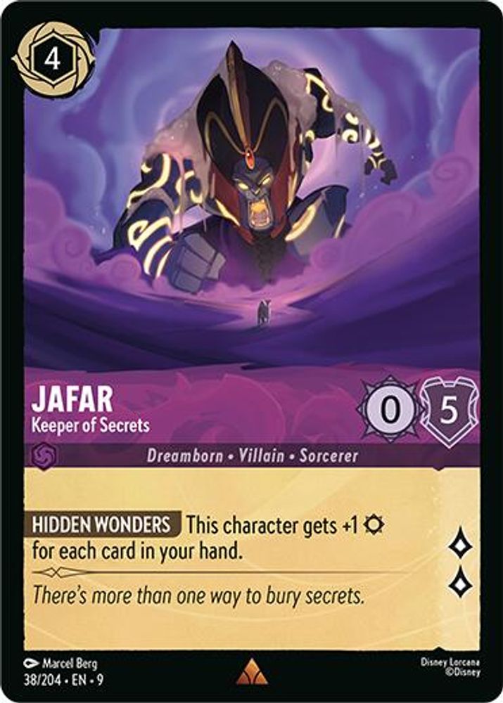 Jafar - Keeper of Secrets 38/204 Rare Fabled Lorcana Near Mint