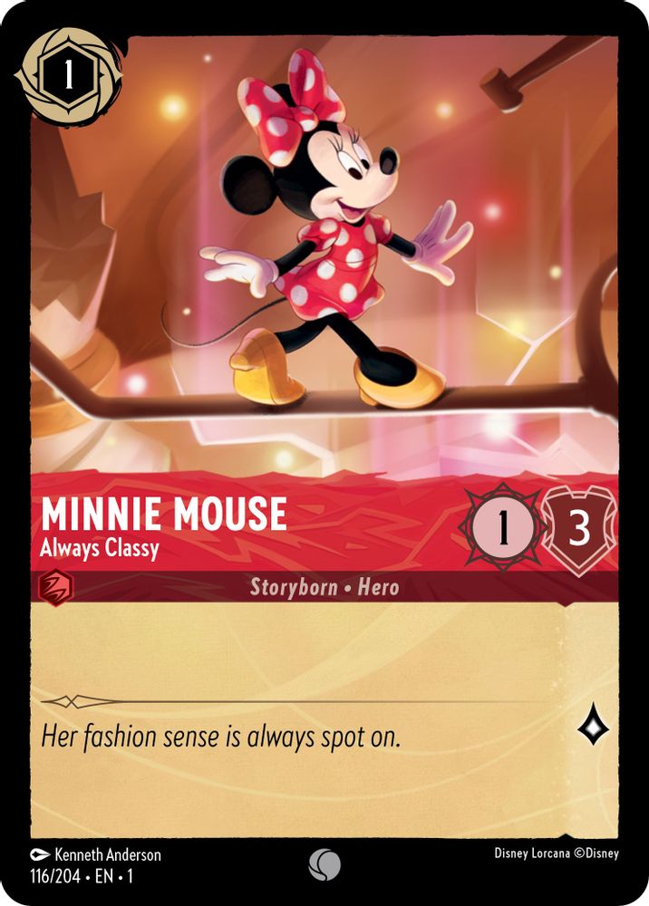 Minnie Mouse - Always Classy 116/204 Common The First Chapter Lorcana Near Mint