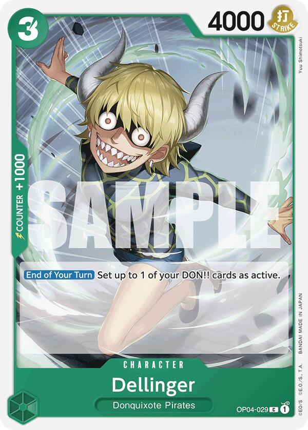 Dellinger (Reprint) OP04-029 Common Premium Booster -The Best- One Piece NM