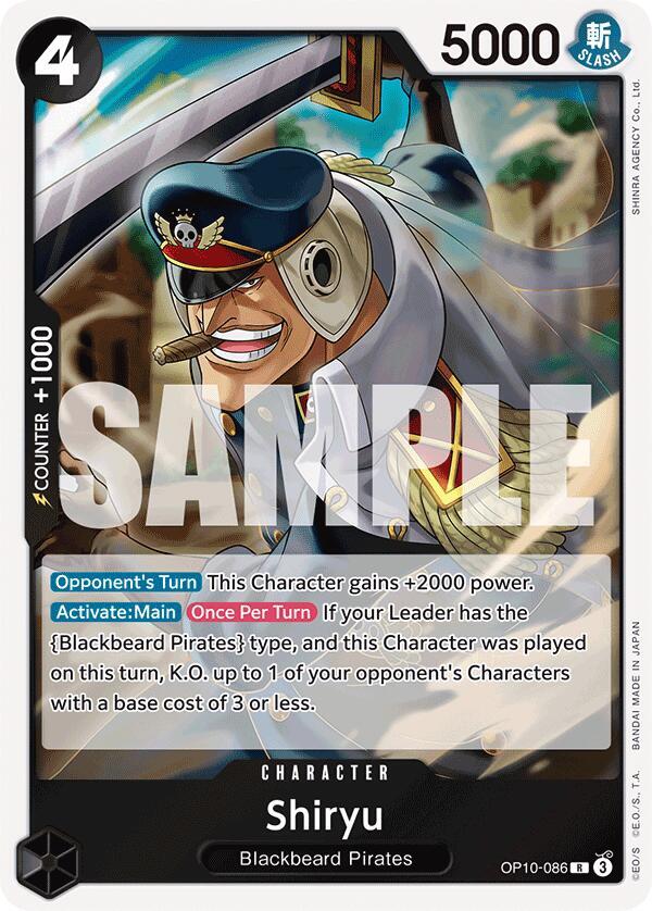 Shiryu OP10-086 Rare Royal Blood One Piece Foil Near Mint
