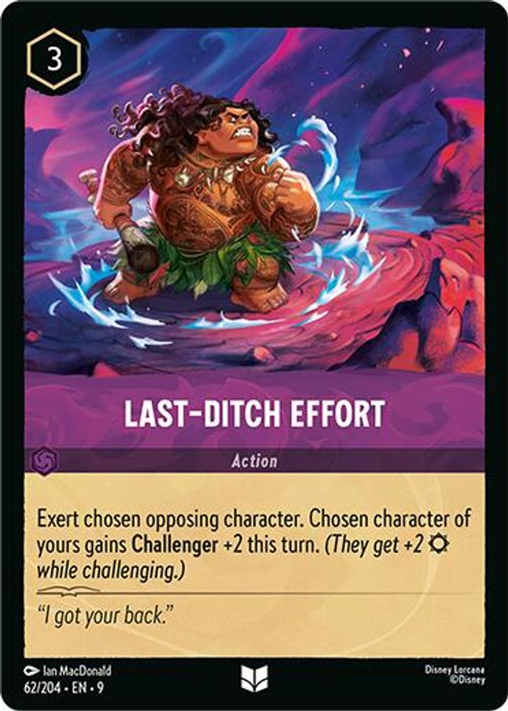 Last-Ditch Effort 62/204 Uncommon Fabled Lorcana Near Mint