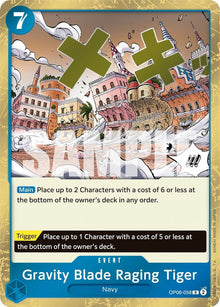 Gravity Blade Raging Tiger OP06-058 Rare Wings of the Captain One Piece Foil NM