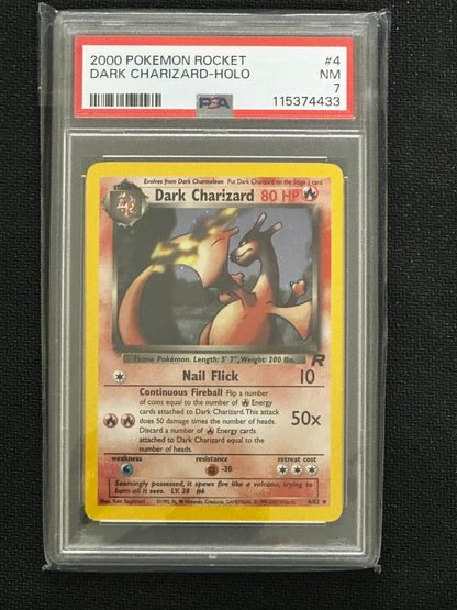 PSA 7,  Vintage Dark Charizard-Holo #4/82