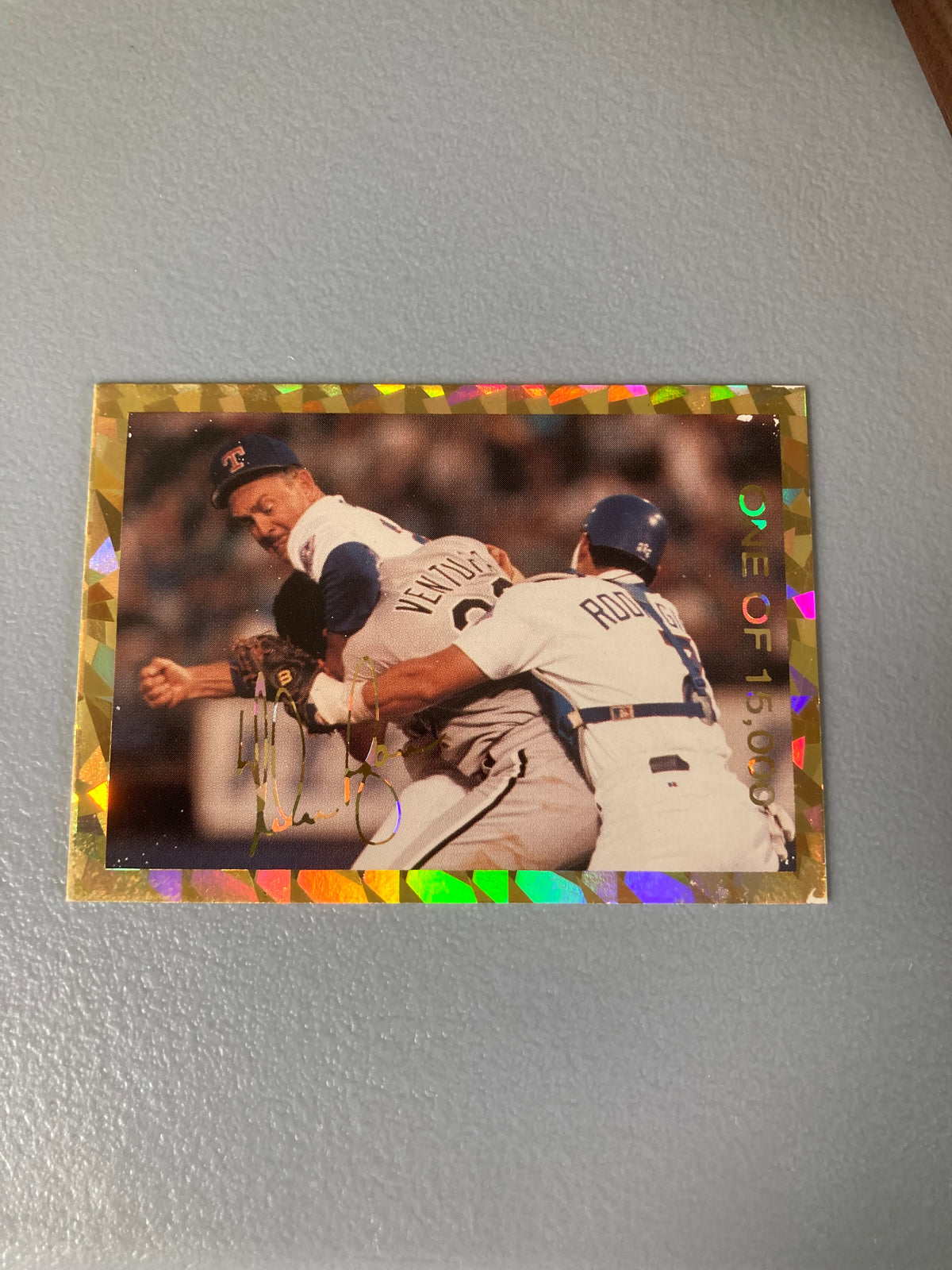 Nolan Ryan hitting Robin Ventura trivia card 1 of 15,000 Baseball