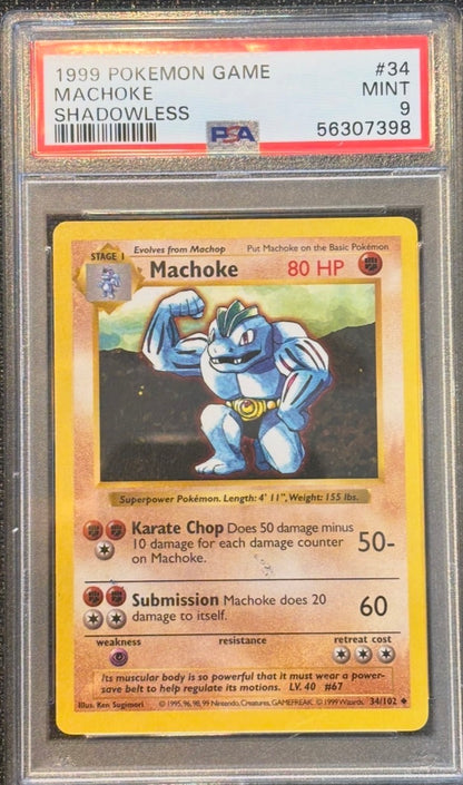 PSA 9 Machoke Shadowless