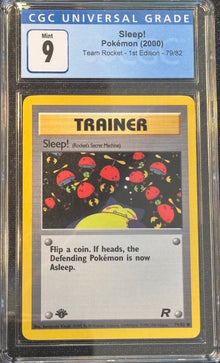 CGC Mint 9 Sleep! Shadowless 1st Edition