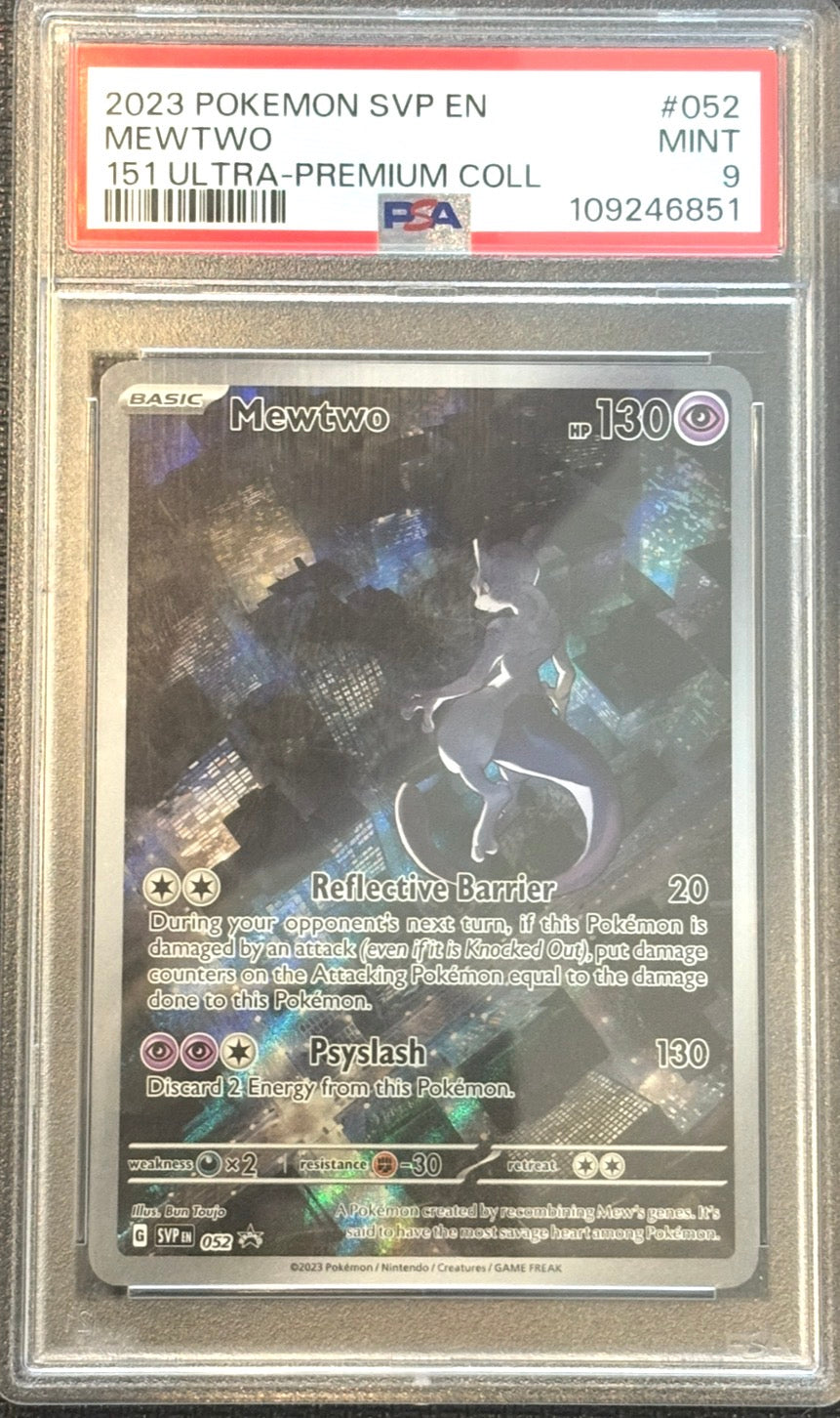 PSA 9 Mewtwo 052 Black Star Promo