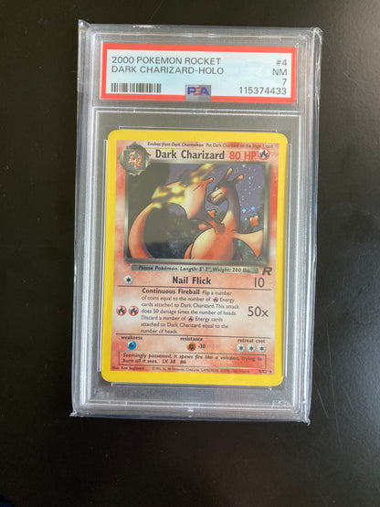 PSA 7,  Vintage Dark Charizard-Holo #4/82