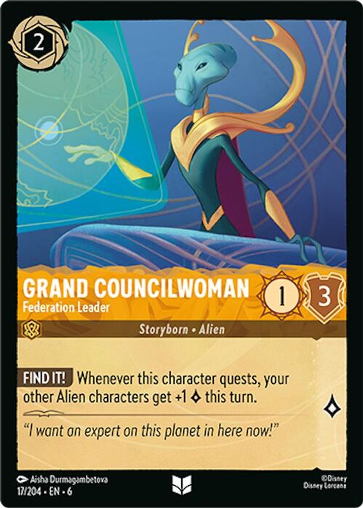 Grand Councilwoman - Federation Leader 17/204 Uncommon Azurite Sea Lorcana NM