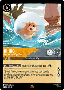 Rhino - Motivational Speaker 1/204 Rare Archazia's Island Lorcana Near Mint
