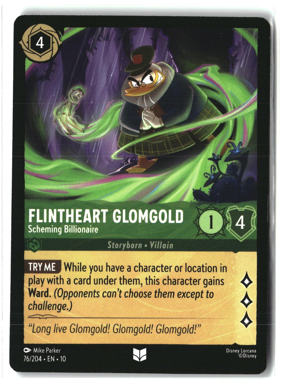 Flintheart Glomgold - Scheming Billionaire 76/204 Whispers in the Well Lorcana LP