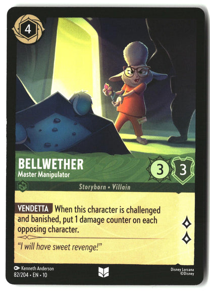Bellwether - Master Manipulator 82/204 Uncommon Whispers in the Well Lorcana LP
