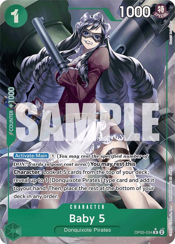 Baby 5 (Full Art) OP05-034 Rare Premium Booster -The Best- One Piece Foil NM
