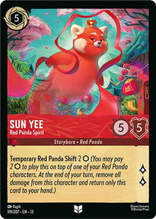 Sun Yee - Red Panda Spirit 119/204 Uncommon Attack of the Vine! Lorcana NM