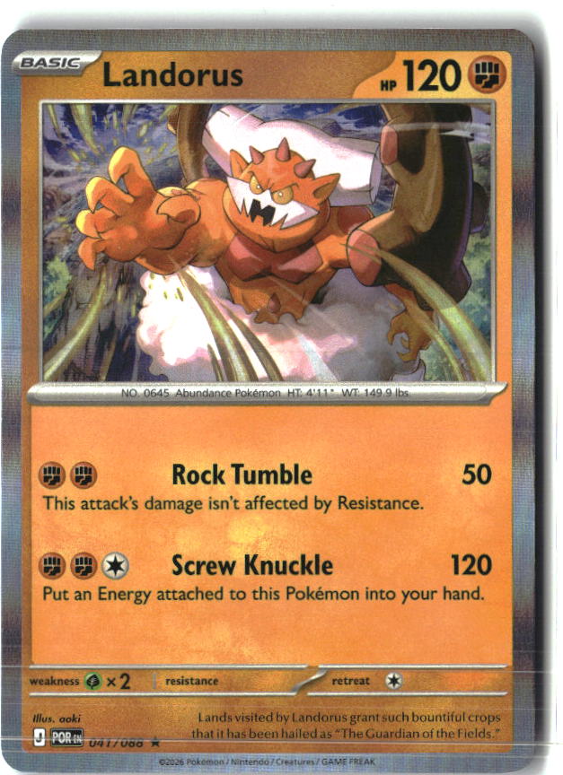 Landorus 041/088 Rare Perfect Order Pokemon Holo Near Mint