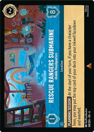 Rescue Rangers Submarine - Mobile Headquarters 169/204 Azurite Sea Lorcana NM