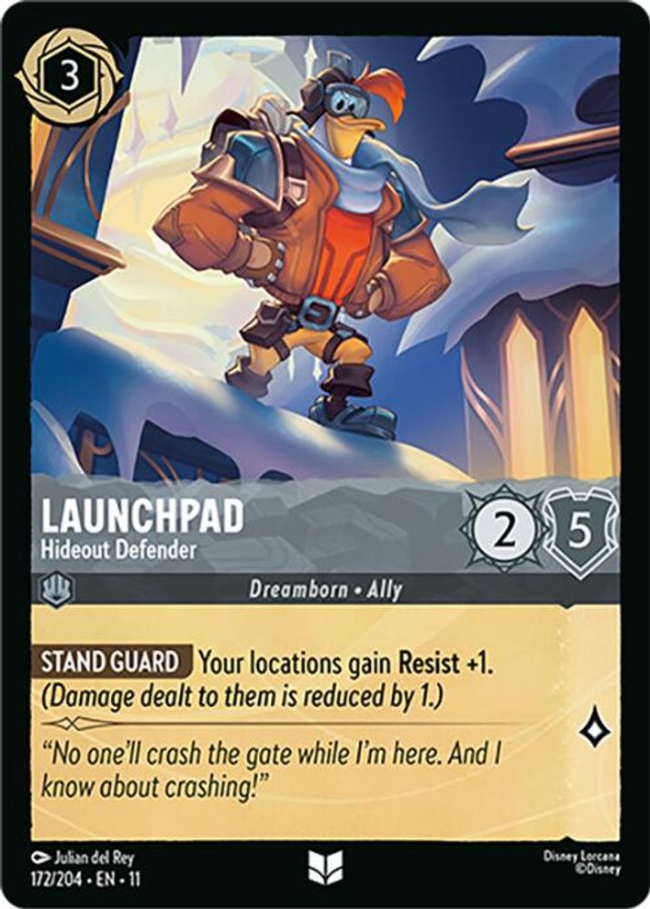Launchpad - Hideout Defender 172/204 Uncommon Winterspell Lorcana Near Mint