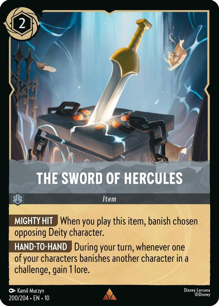The Sword of Hercules 200/204 Rare Whispers in the Well Lorcana Near Mint