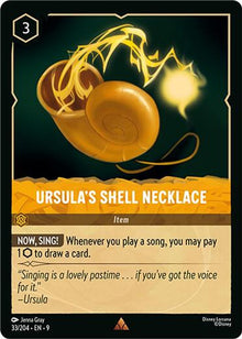 Ursula's Shell Necklace 33/204 Rare Fabled Lorcana Near Mint