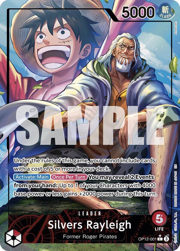 Silvers Rayleigh (Alternate Art) OP12-001 Legacy of the Master One Piece Foil NM