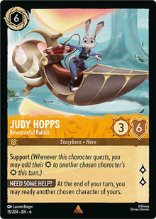 Judy Hopps - Resourceful Rabbit 15/204 Rare Azurite Sea Lorcana Near Mint