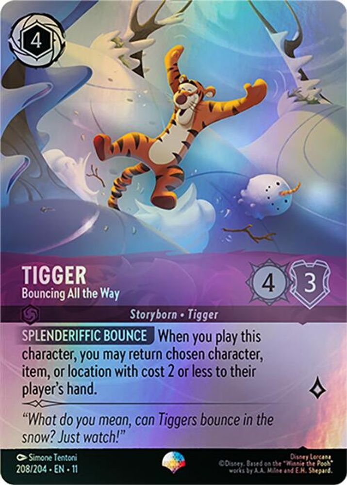 Tigger - Bouncing All the Way (Epic) 208/204 Epic Winterspell Lorcana Holo NM
