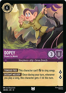 Dopey - Drawn to Music 38/204 Uncommon Wilds Unknown Lorcana Near Mint