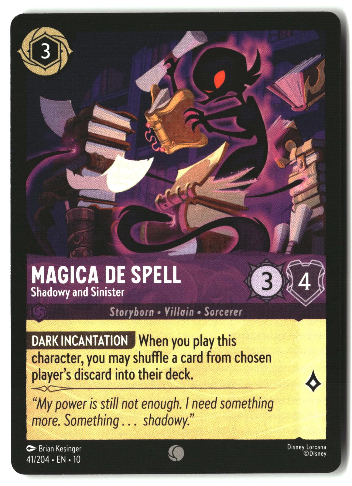Magica De Spell - Shadowy and Sinister 41/204 Whispers in the Well Lorcana LP