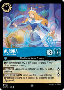 Aurora - Lore Guardian 140/204 Super Rare Ursula's Return Lorcana Near Mint