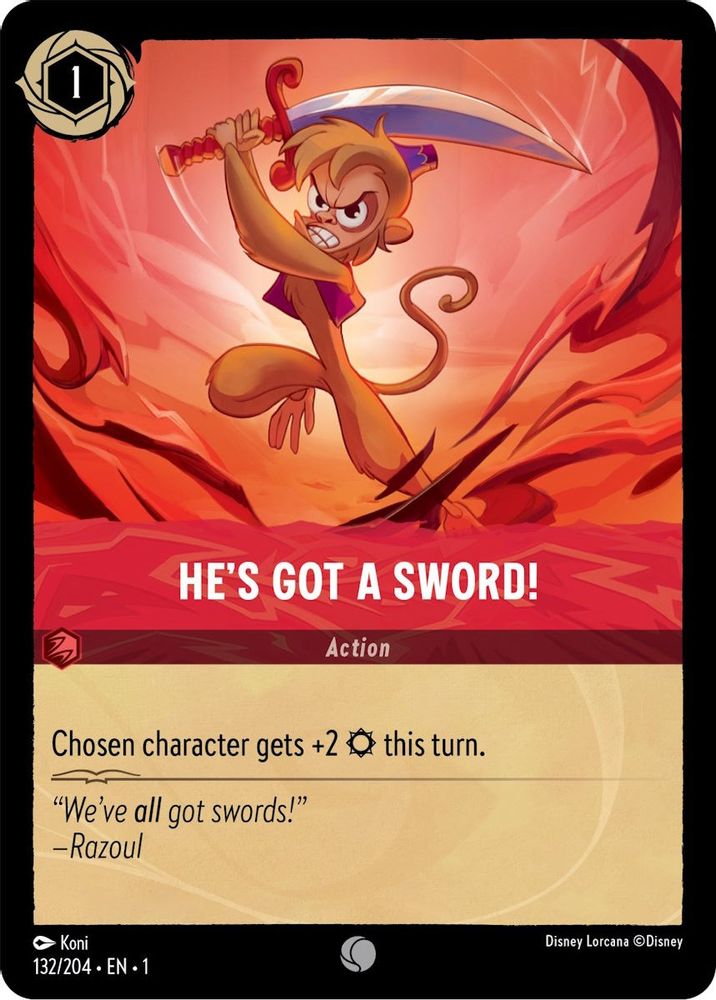 He's Got A Sword! 132/204 Common The First Chapter Lorcana Near Mint