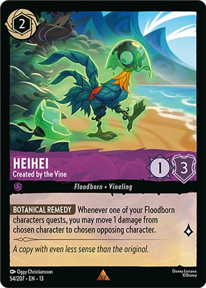 Heihei - Created by the Vine 54/204 Rare Attack of the Vine! Lorcana Near Mint