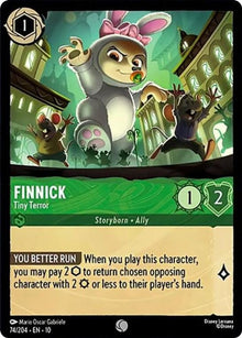 Finnick - Tiny Terror 74/204 Common Whispers in the Well Lorcana Near Mint