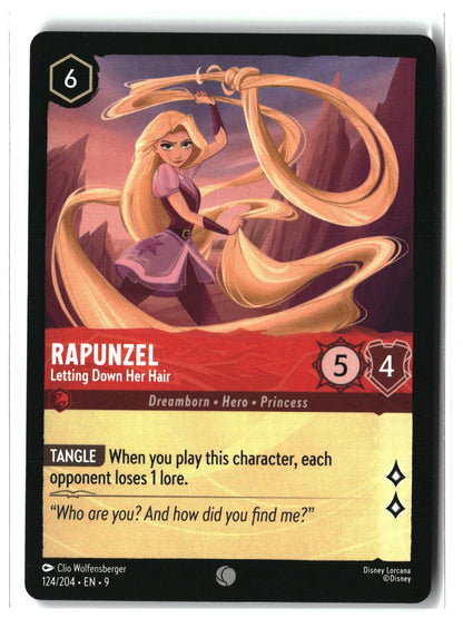 Rapunzel - Letting Down Her Hair 124/204 Common Fabled Lorcana Lightly Played